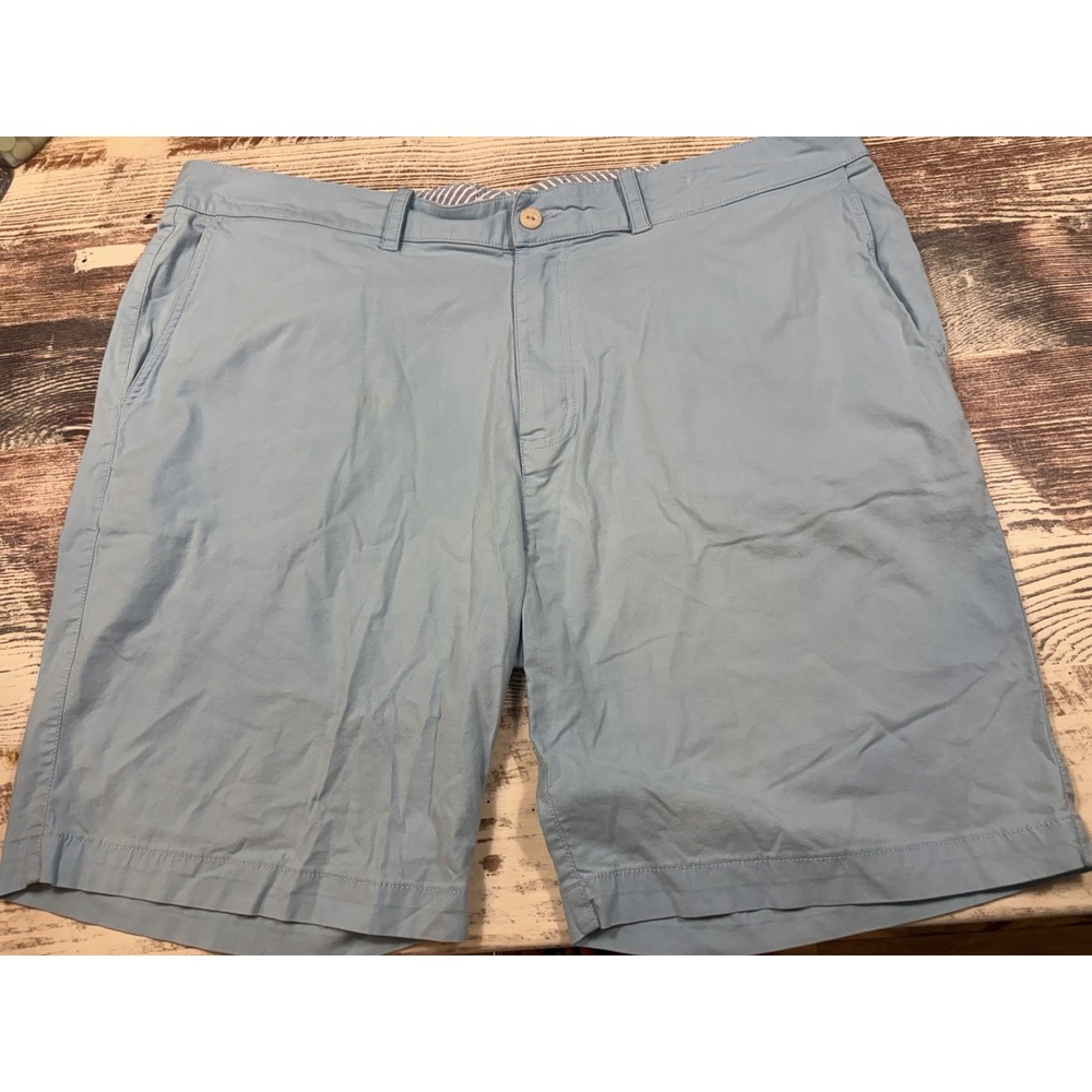 Tasc Bamboo Golf Tailored Shorts Flat Performance Blue Athletic 9" Inseam Men 40